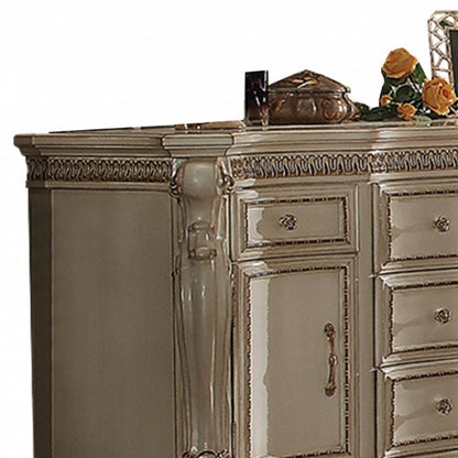 Rectangle Mirrored 3-Drawer Console Storage Chest
