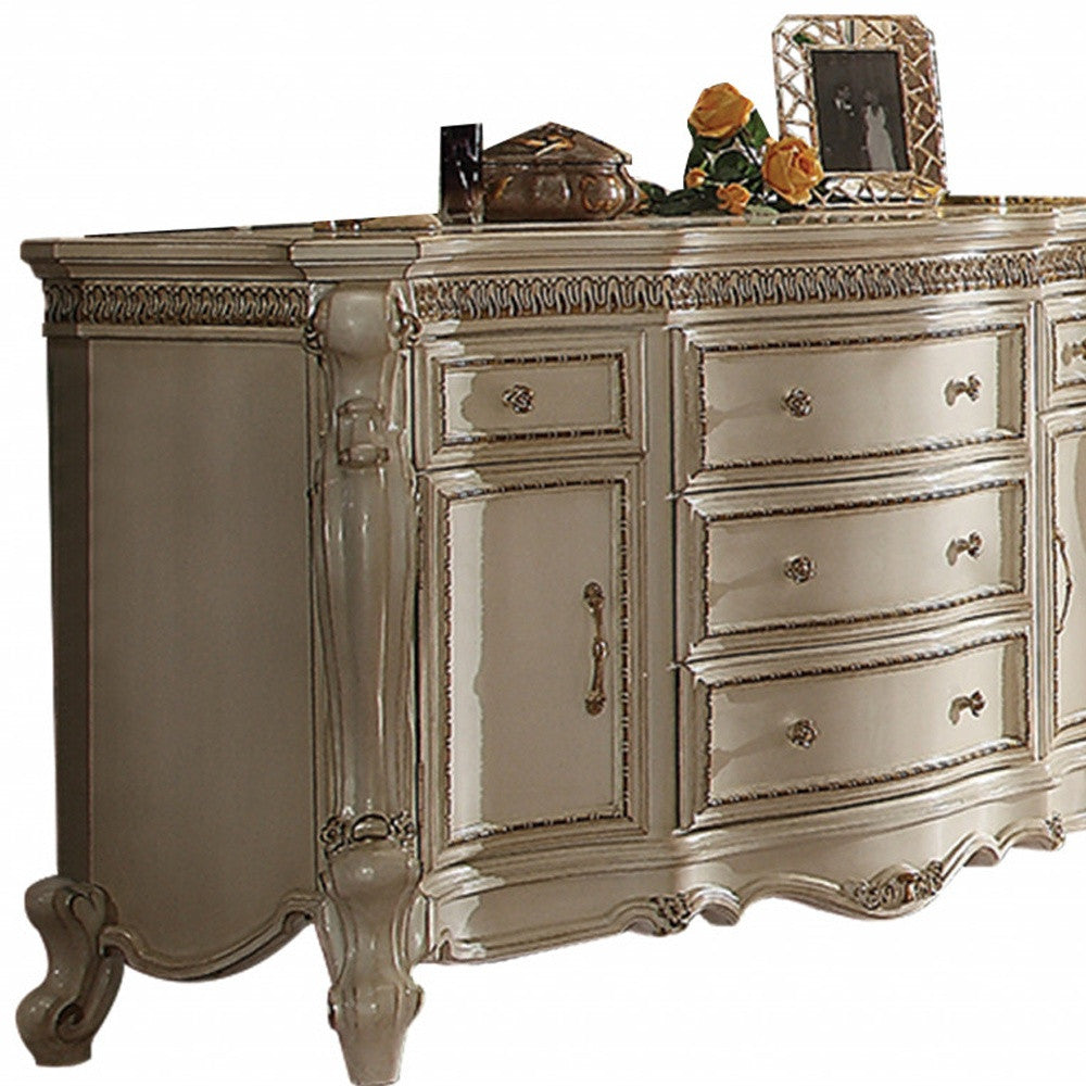 Rectangle Mirrored 3-Drawer Console Storage Chest