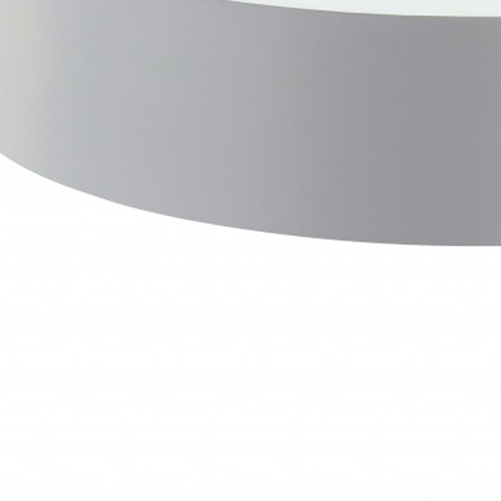 Natural Brown & White Round Coffee Table