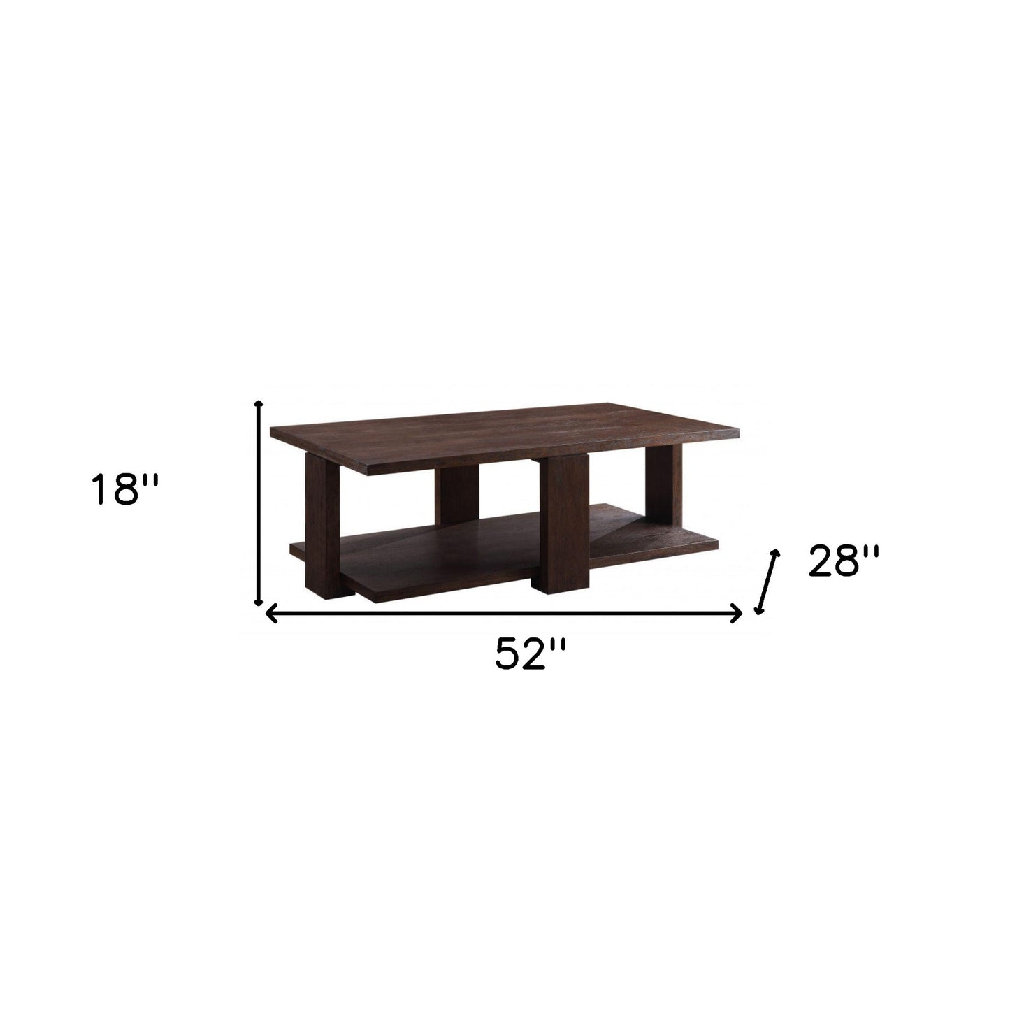 Walnut Manufactured Wood Coffee Table