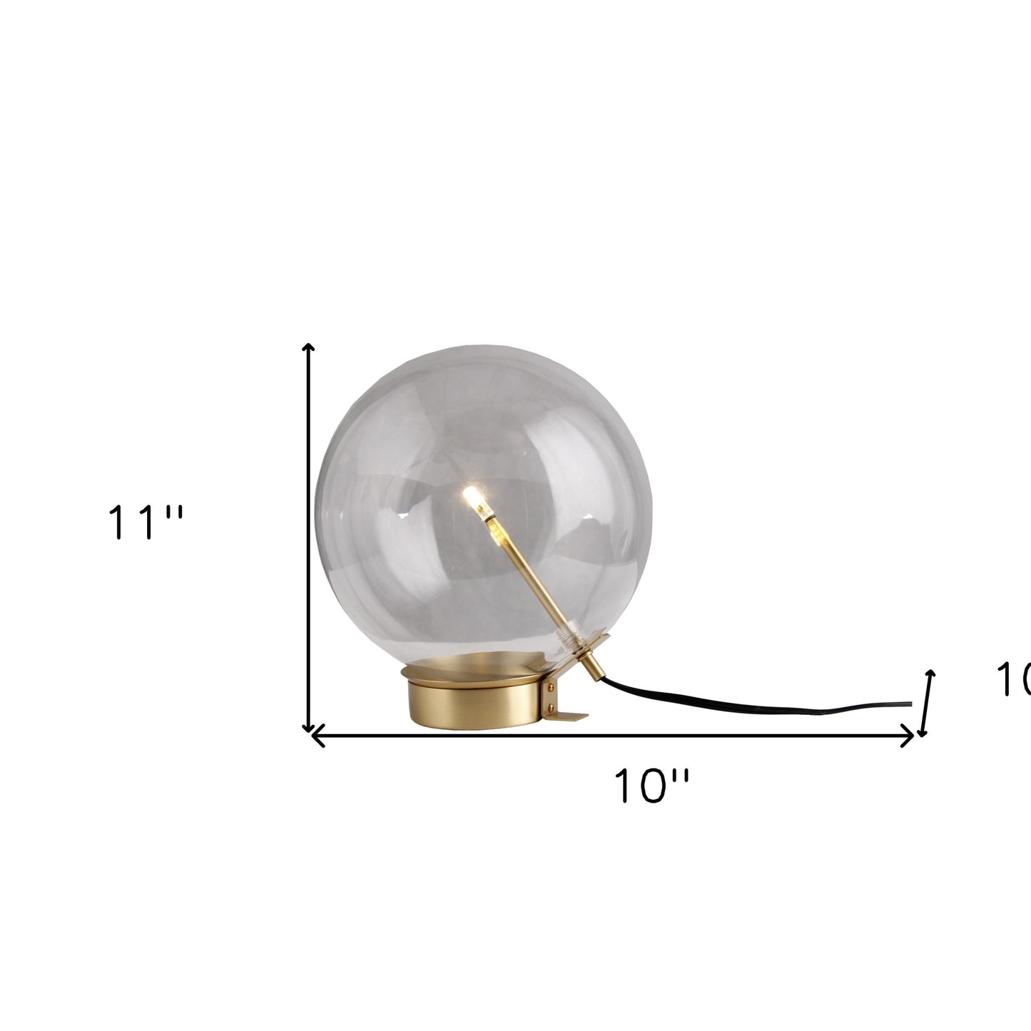 Brass Globe Table Lamp