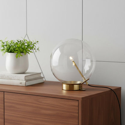 Brass Globe Table Lamp