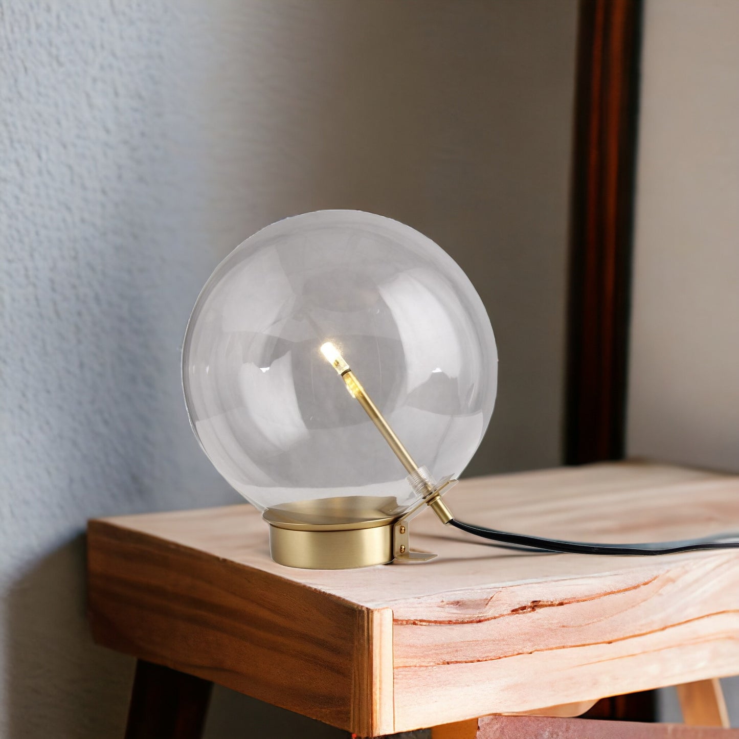 Brass Globe Table Lamp