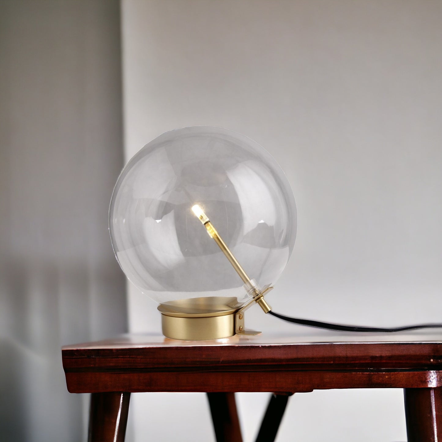 Brass Globe Table Lamp