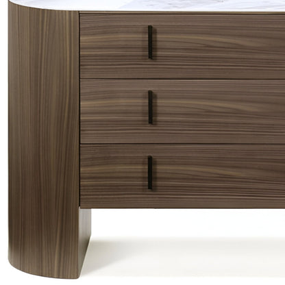 Bone White Solid Wood 6-Drawer Combo Dresser