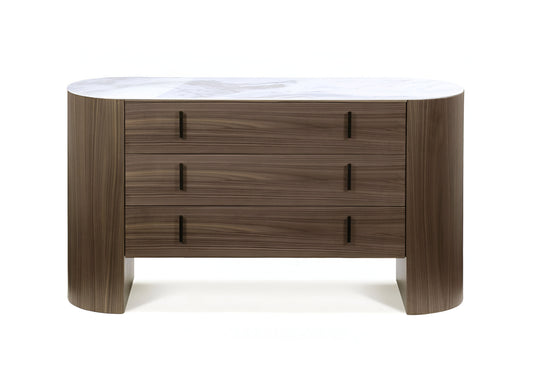 Bone White Solid Wood 6-Drawer Combo Dresser