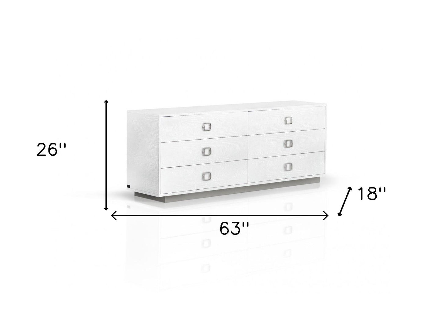 Solid Wood 6-Drawer Chest