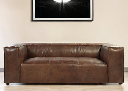 Brown Top Grain Leather Sofa