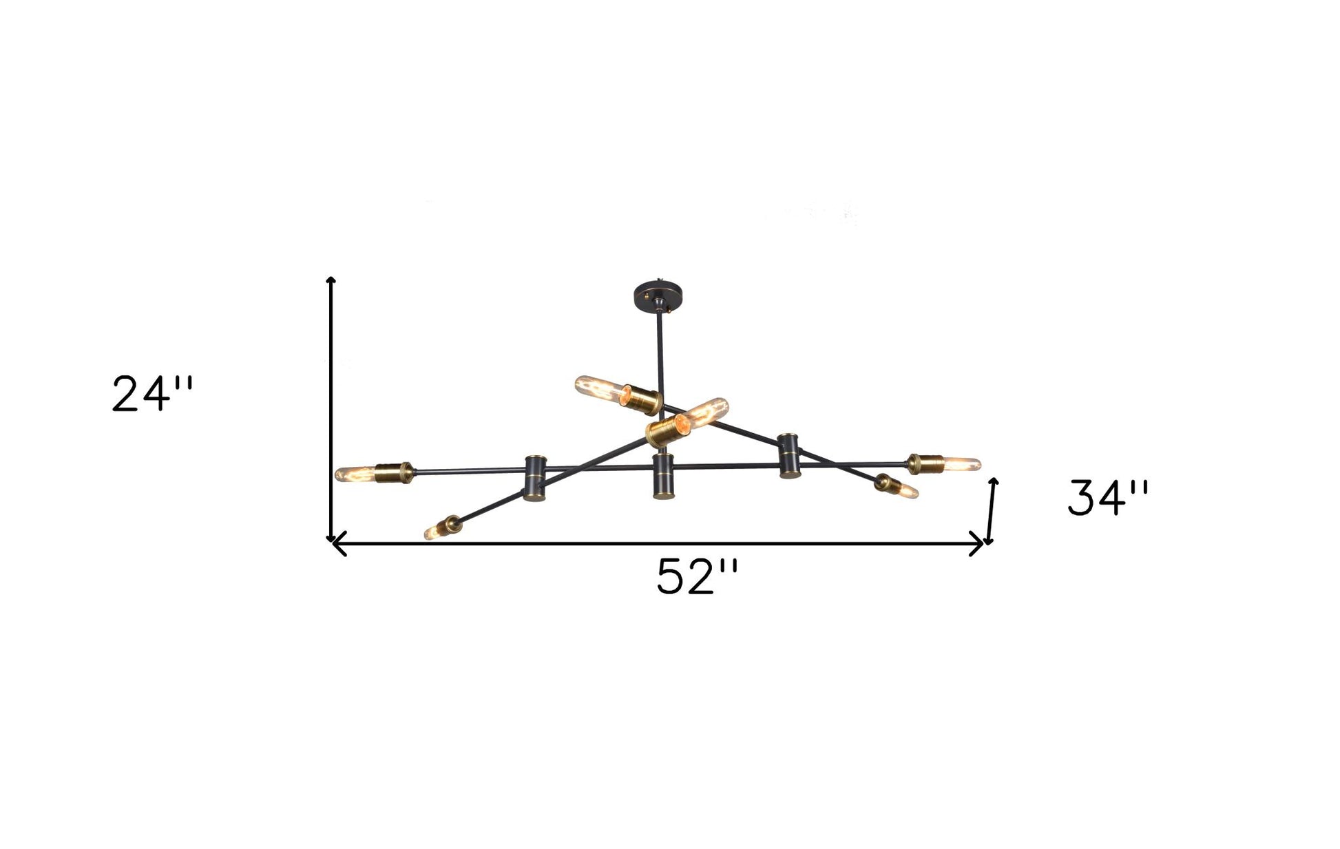 Bronze Sputnik 6 Light Chandelier