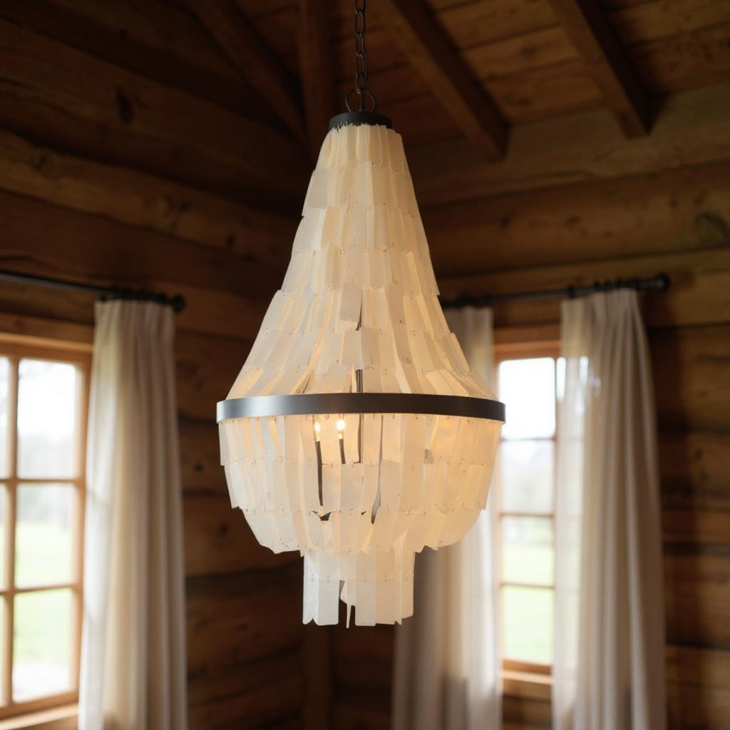 Bronze Unique Statement 3 Light Chandelier w/ White Shades
