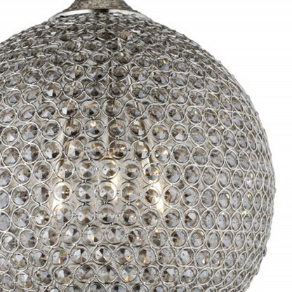 Silver Unique Statement 3 Light Crystal Glass Chandelier w/ Clear Shades