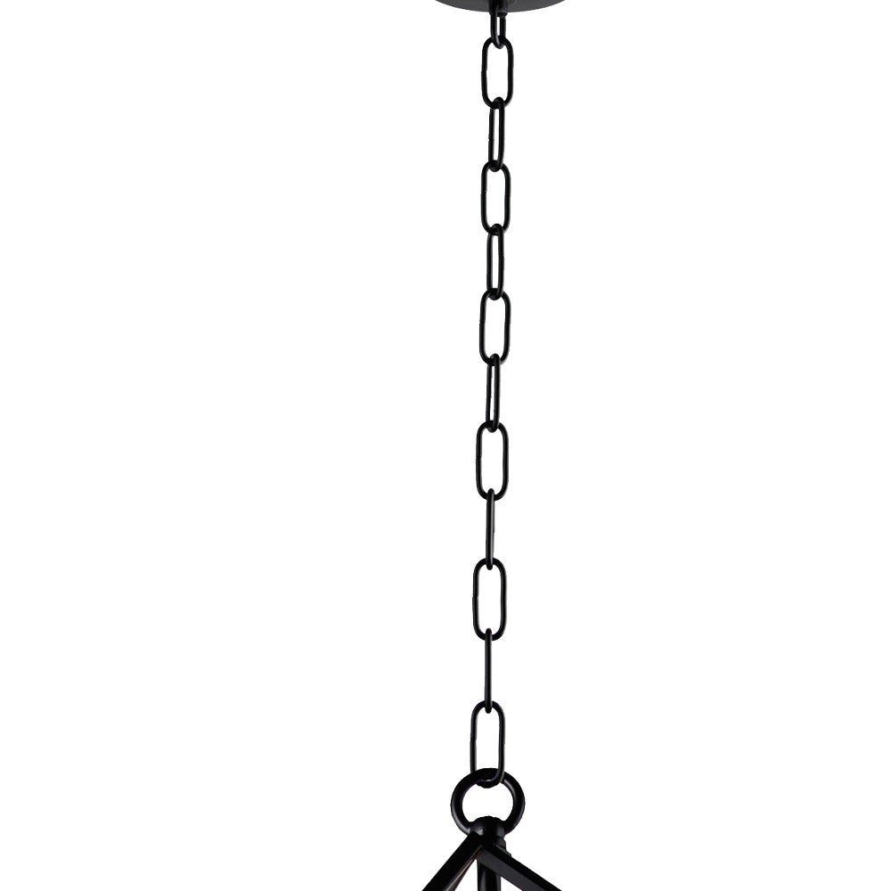 Black Unique Statement 4 Light Chandelier w/ Shades
