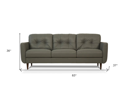 Green Leather Sofa