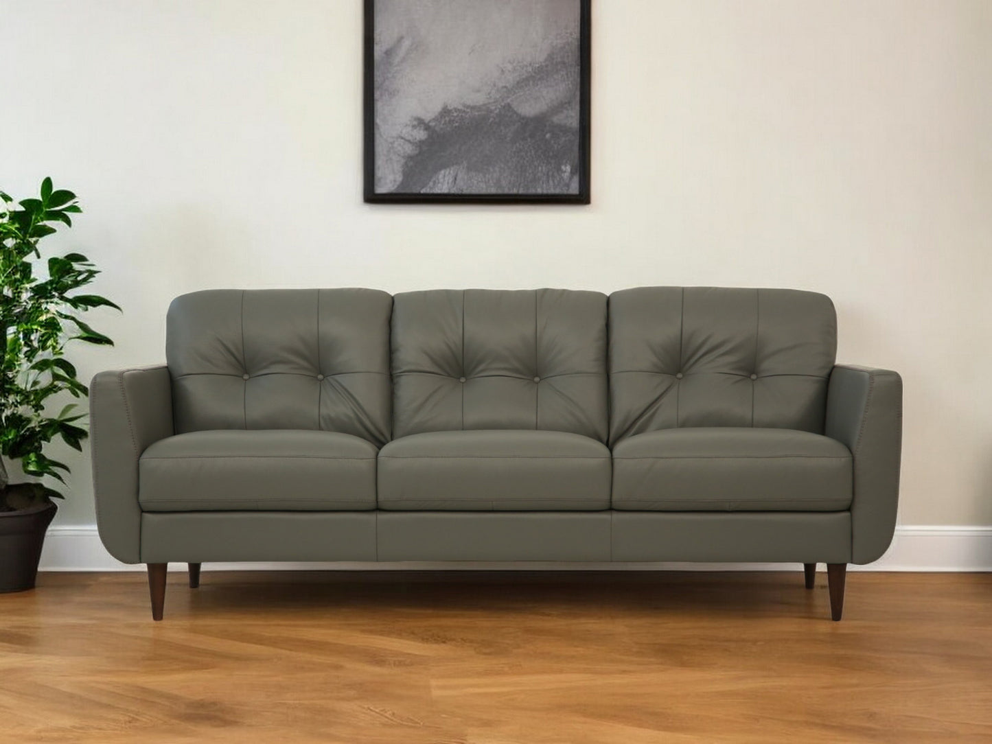 Green Leather Sofa