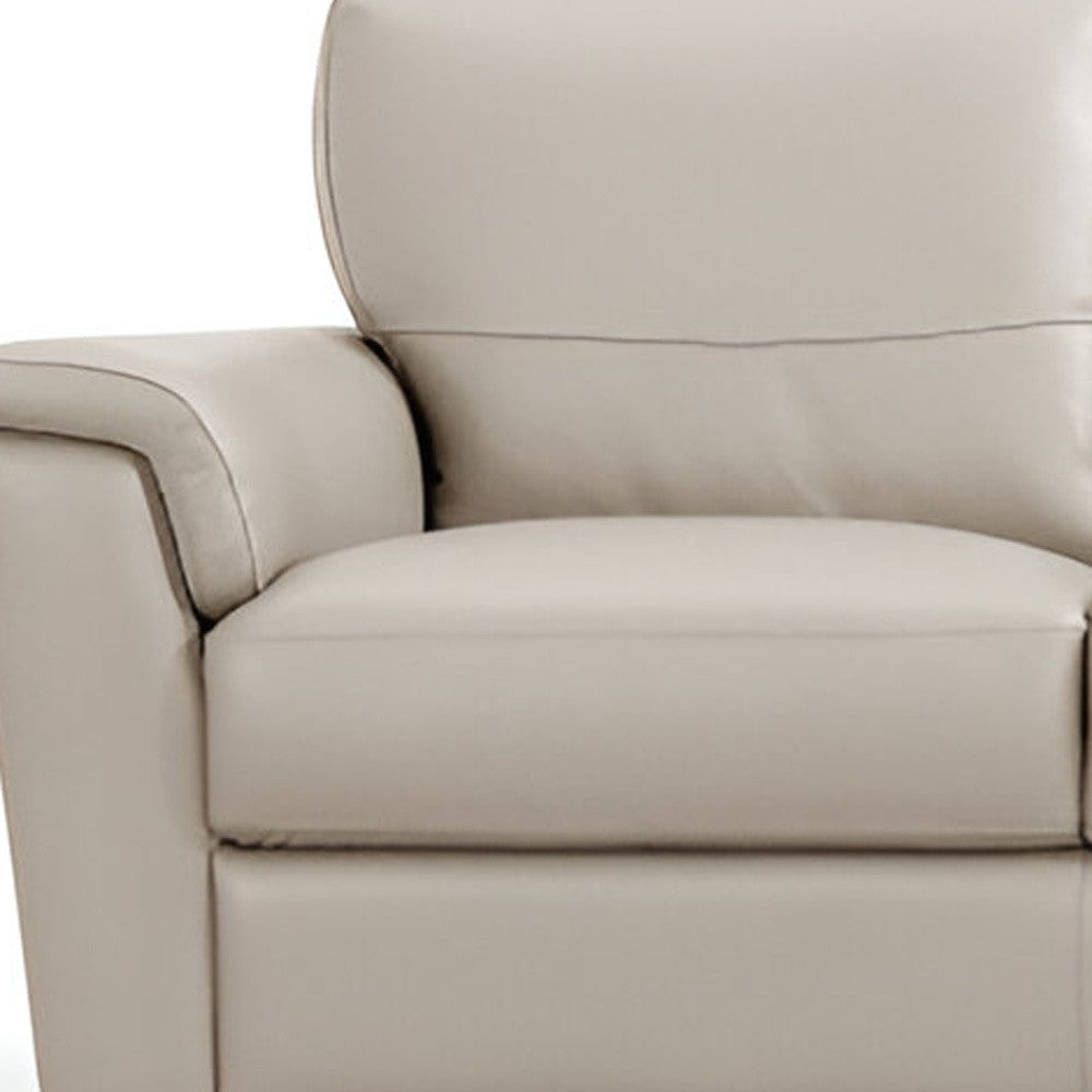 Beige Leather Sofa