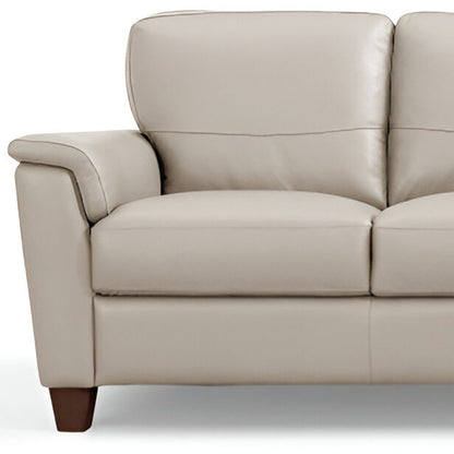 Beige Leather Sofa