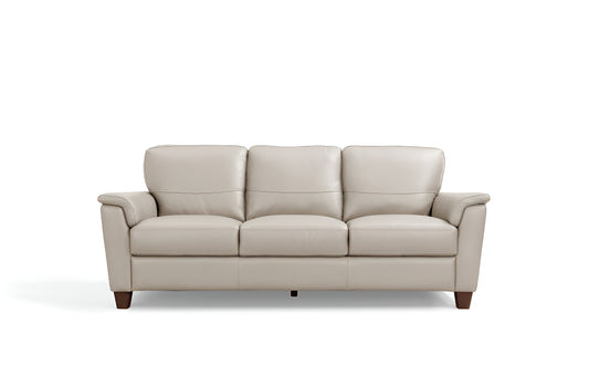 Beige Leather Sofa