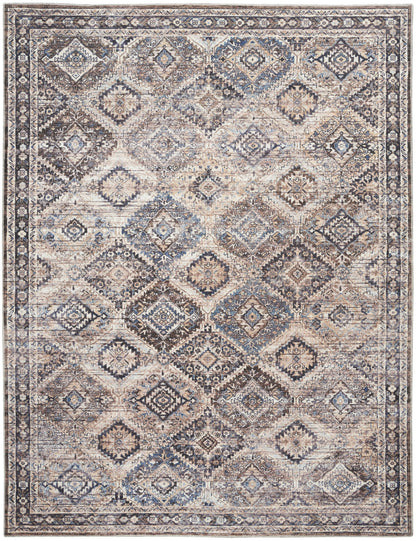 Nourison New Concept Ivory & Latte Machine Washable Rug - Main