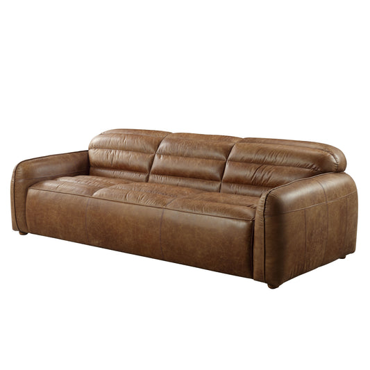 Dark Brown Top Grain Leather Sofa