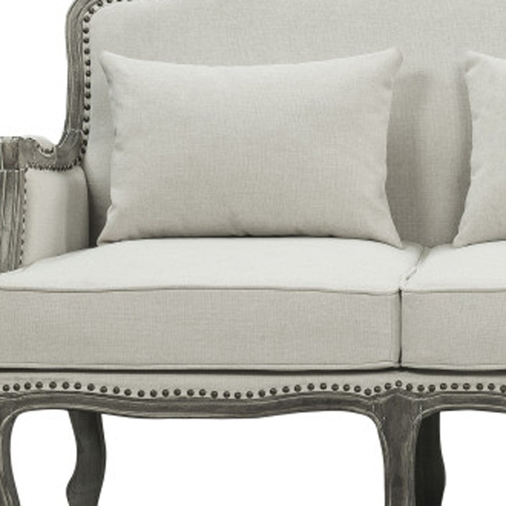 Cream Linen Sofa