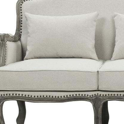 Cream Linen Sofa