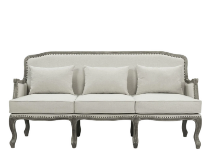 Cream Linen Sofa