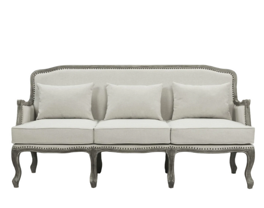 Cream Linen Sofa