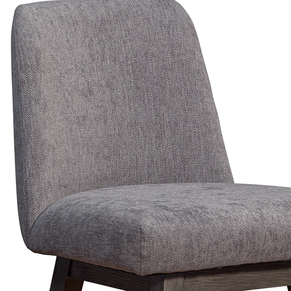 Taupe & Gray Solid Wood Counter Height Swivel Bar Chair