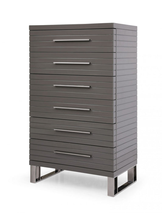 Espresso Solid Wood 2-Drawer Combo Dresser