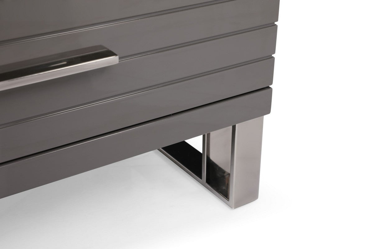 Espresso Solid Wood 2-Drawer Combo Dresser