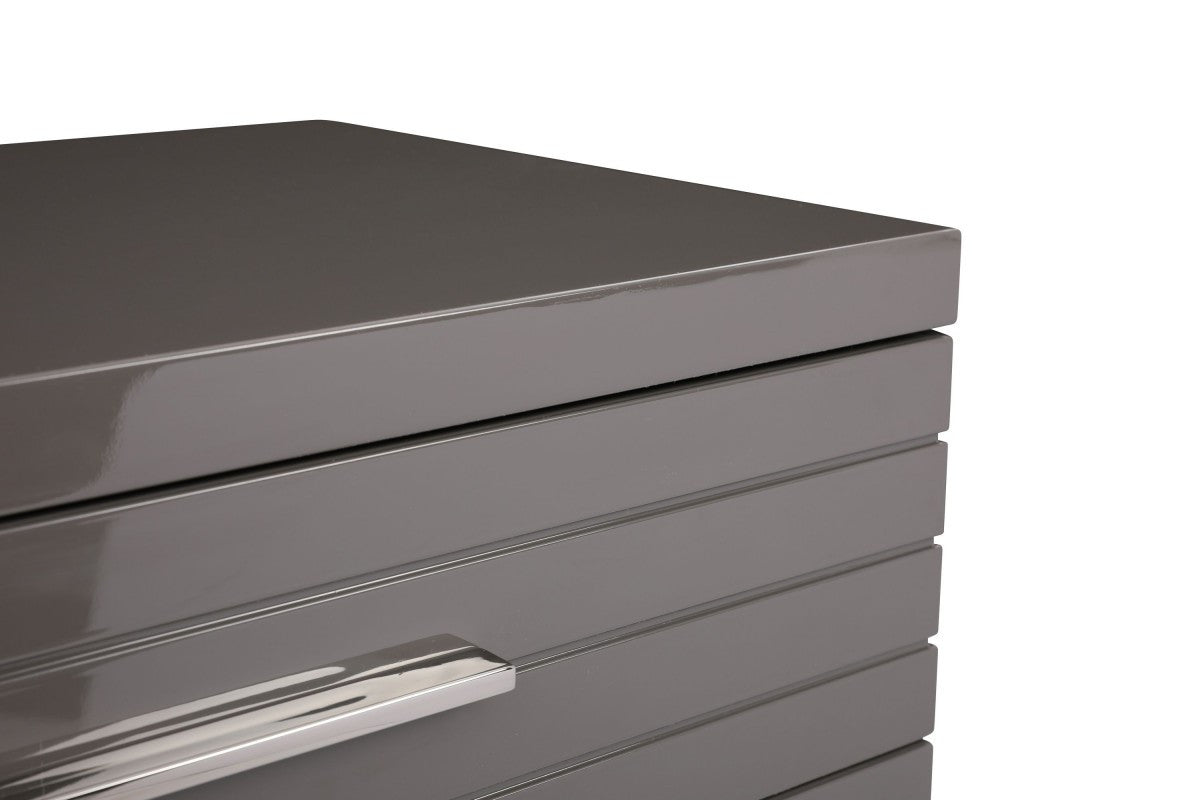 Espresso Solid Wood 2-Drawer Combo Dresser