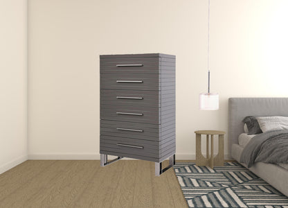 Espresso Solid Wood 2-Drawer Combo Dresser