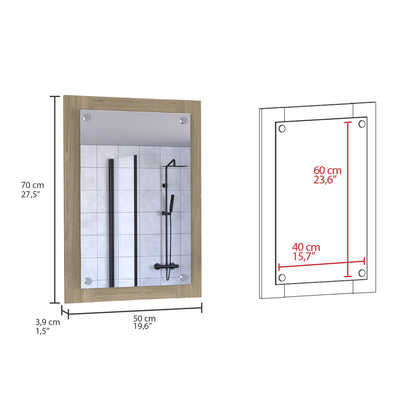 Wood Framed Bathroom Vanity Mirror