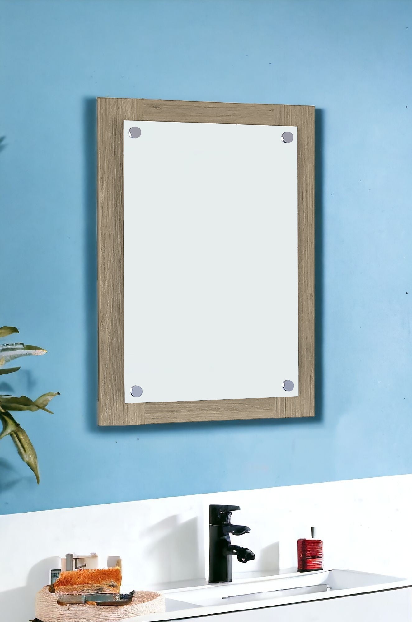 Wood Framed Bathroom Vanity Mirror