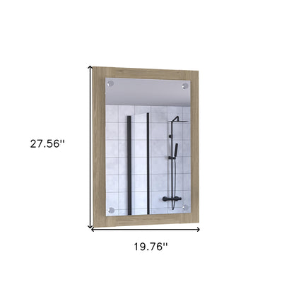 Wood Framed Bathroom Vanity Mirror