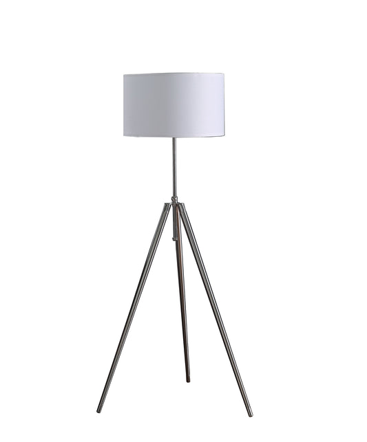 Chrome Adjustable Tripod Floor Lamp w/ Shade