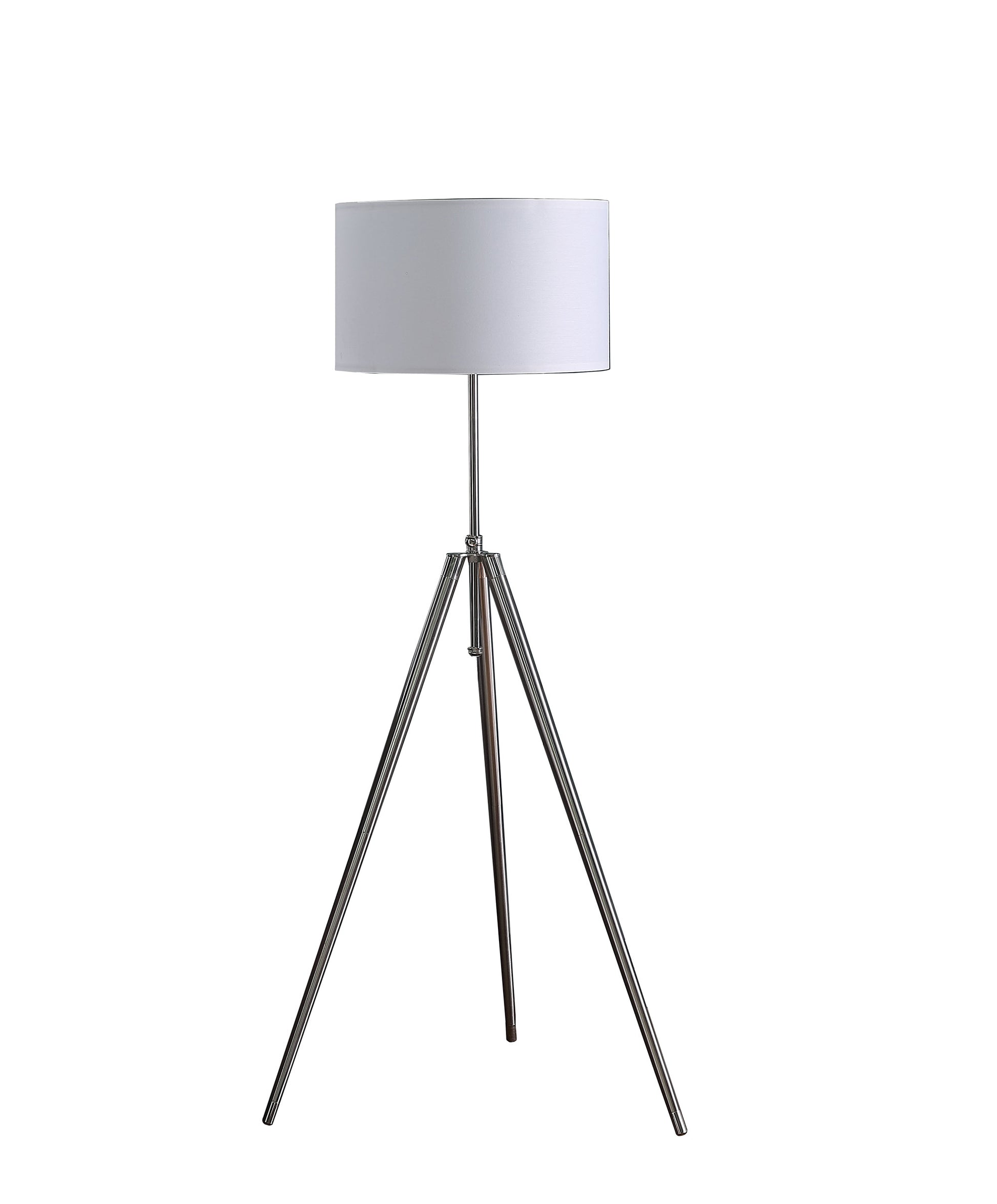 Chrome Adjustable Tripod Floor Lamp w/ Shade