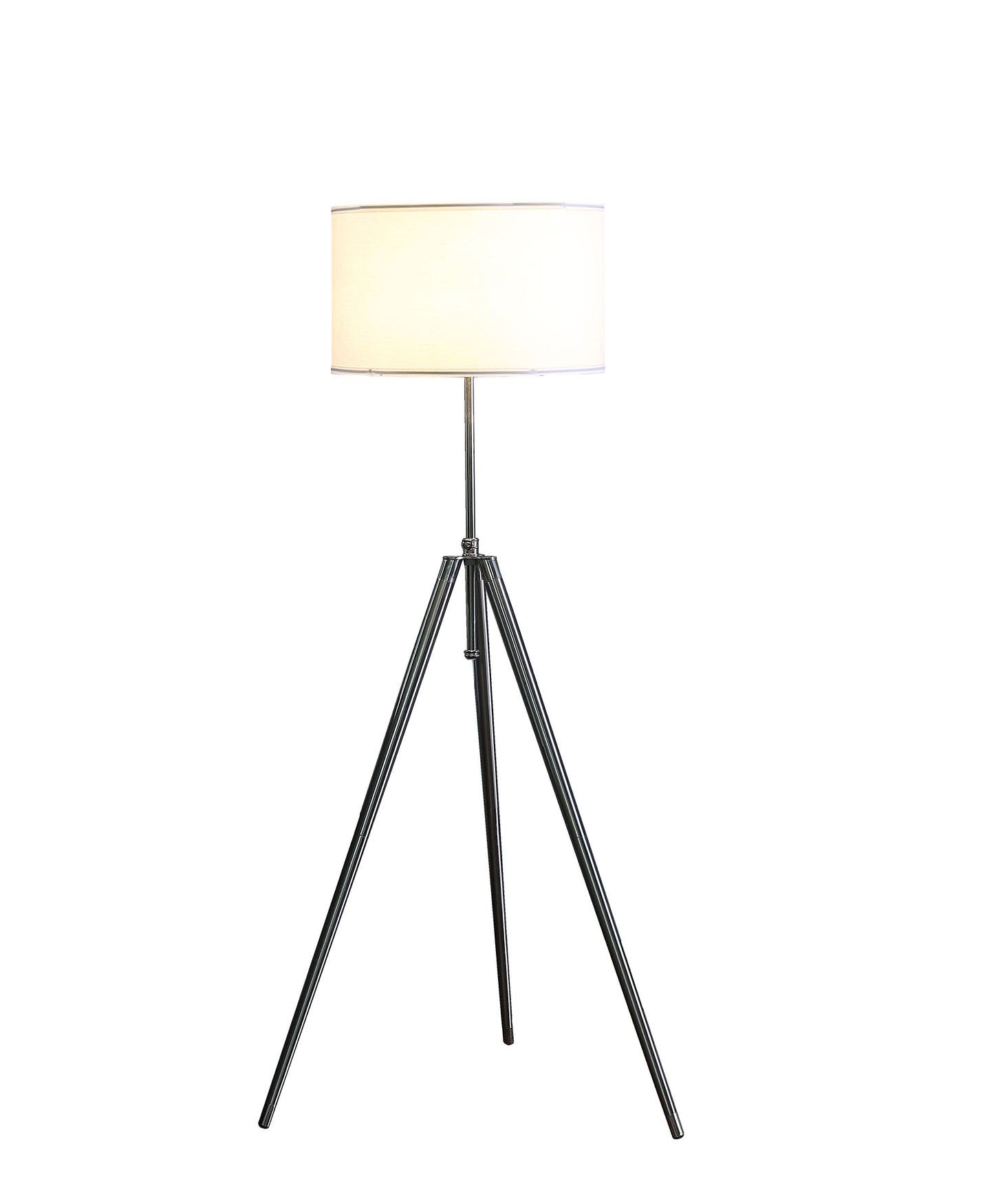Chrome Adjustable Tripod Floor Lamp w/ Shade