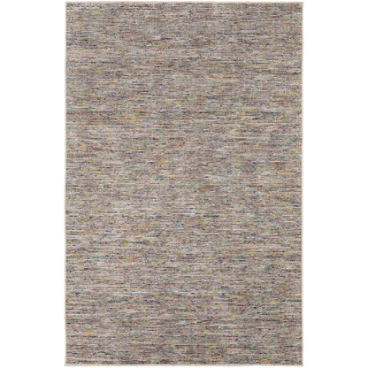 8 x 10 Grey Blue & Yellow Wool Hand Loomed Handmade Rug
