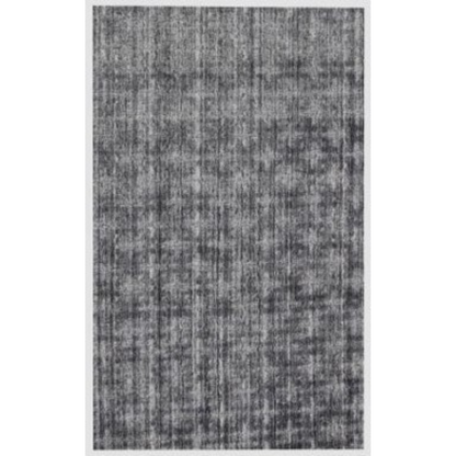 8 x 10 Dark Grey & Silver Medallion Hand Loomed Rug