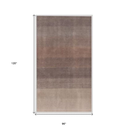 8 x 10 Violet & Brown Hand Loomed Rug