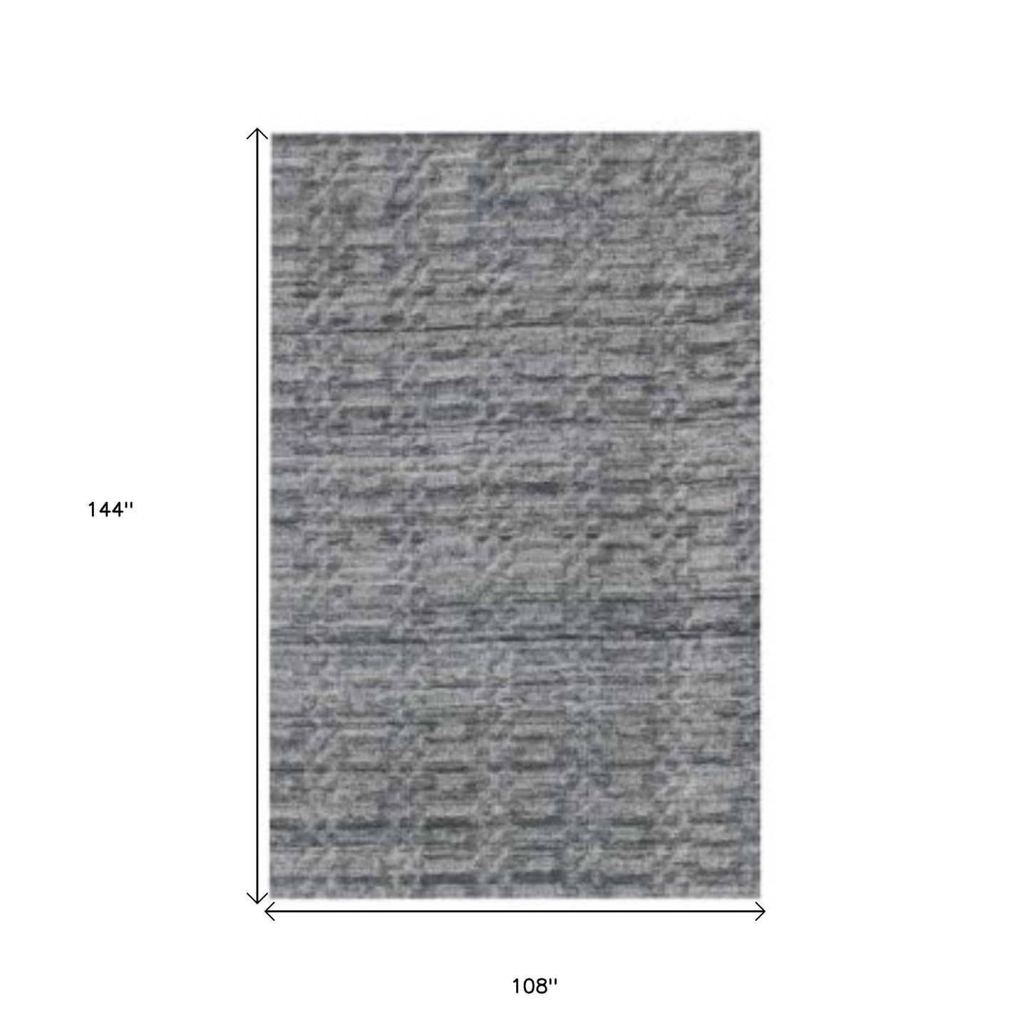 9 x 12 Blue & Charcoal Hand Loomed Rug