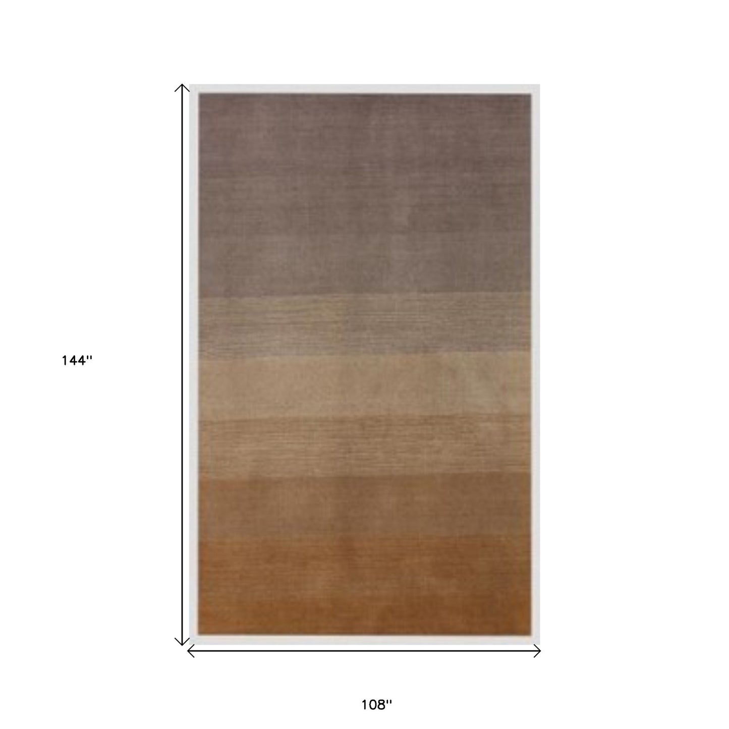 9 x 12 Gold & Rust Hand Loomed Rug