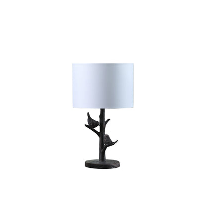 Rustic Dark Bronze Birds on a Tree Table Lamp w/ Shade