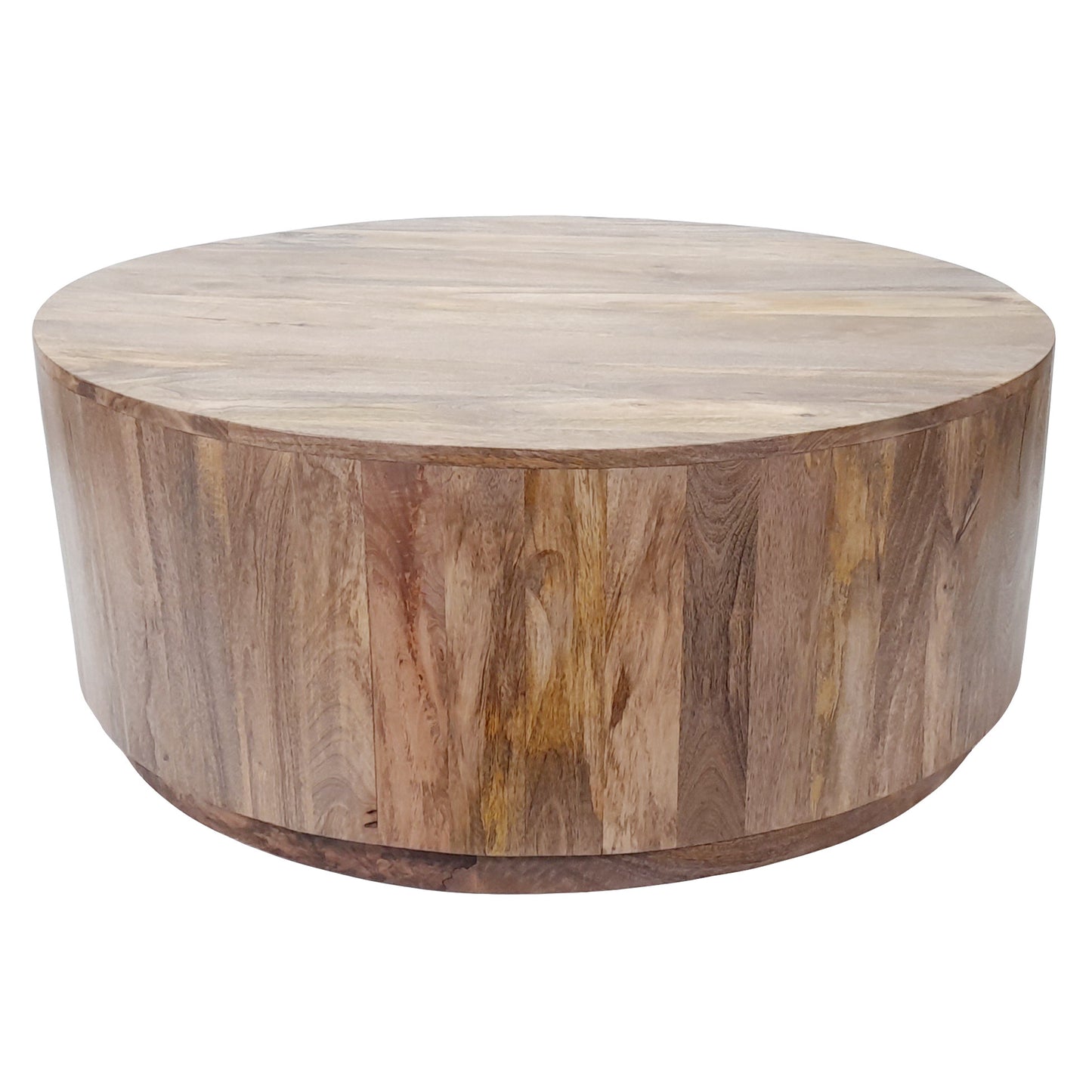 Natural Solid Wood Round Coffee Table image 2