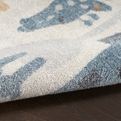 Nourison Astra Ivory Pet Friendly Machine Washable Rug - Texture