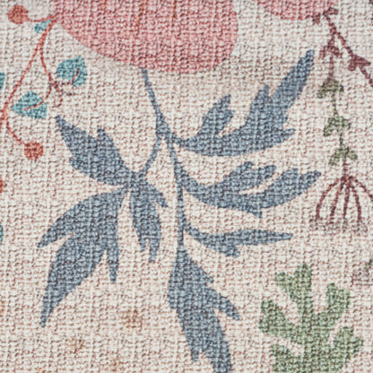 Nourison Cream & Multicolor Machine Washable Rug - Swatch