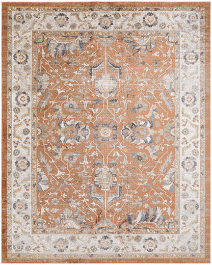 Nourison Astra Rust & Ivory Pet Friendly Machine Washable Rug - Main