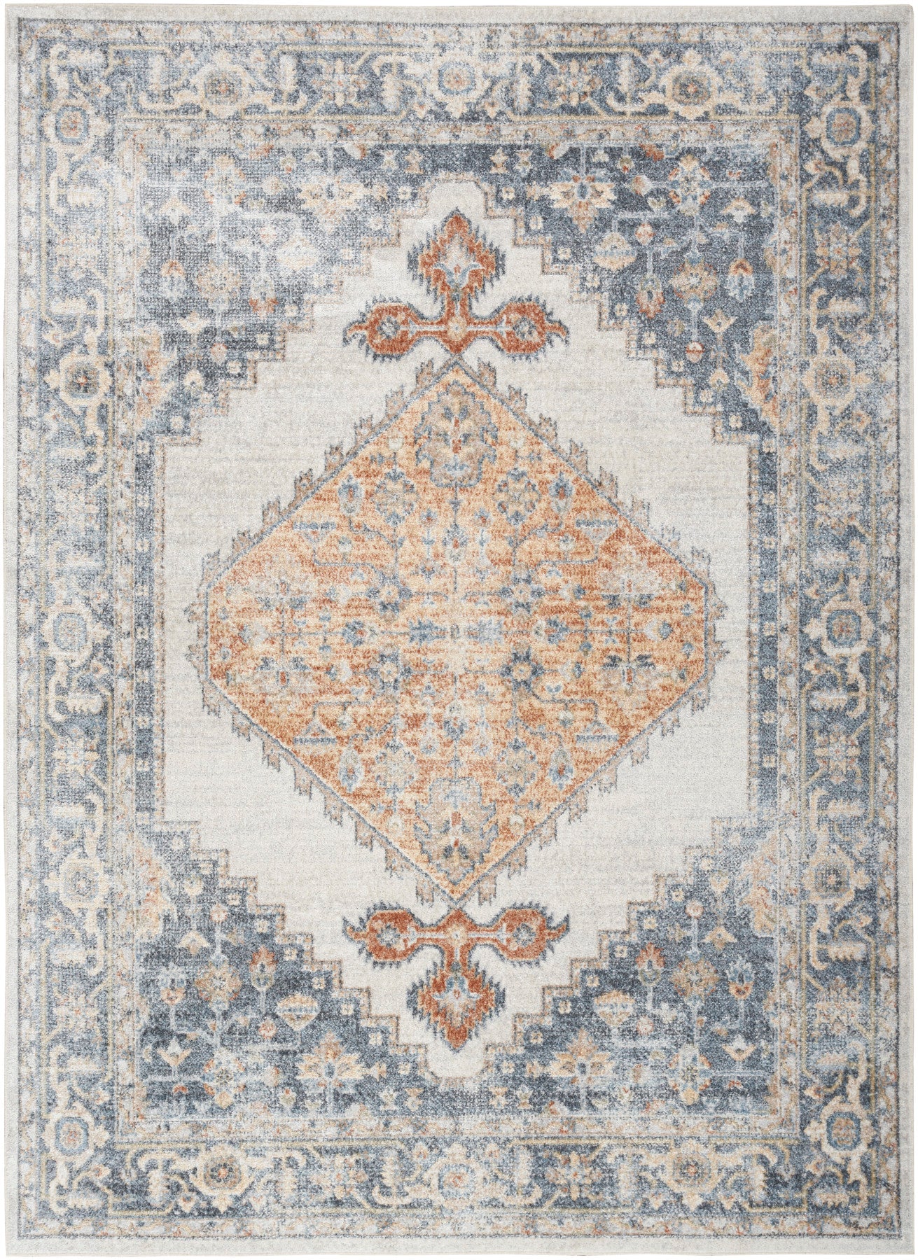 Nourison Astra Grey & Gold Pet Friendly Machine Washable Rug - Main