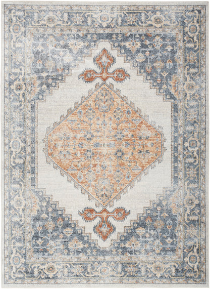 Nourison Astra Grey & Gold Pet Friendly Machine Washable Rug - Main